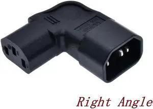 IEC60320 C13 Angle Converter Angle Extension Cable C13 to C14 PDU Angle Power Cables Male to Female AC Power Cord 10A 250V(Right Angle Adapter)