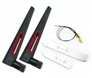 For 2X8Dbi Dual Band M.2 IPEX MHF4 U.Fl Cable to RP-SMA Pigtail WiFi Antenna Set for AX210 AX200 9260 9560 NGFF Card