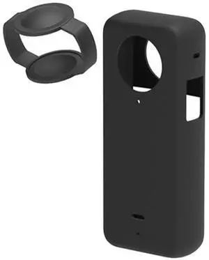 For Silicone Case for 360 X3 Panoramic Action Dustproof Silicone Protective Case Anti-Drop Case(Black)