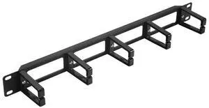 For 19 Inch 1U Rack Cabinets Cable Management Network Organizer Hollow Metal Base Five Ring Detachable Wire Manager Frame