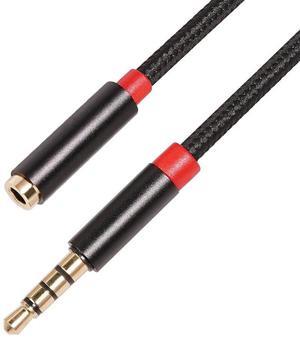 For 3.5mm Jack AUX AUDIO Male to Female Extension Cable with Microphone Stereo 3.5 Audio Adapter for PC Headset (1M)