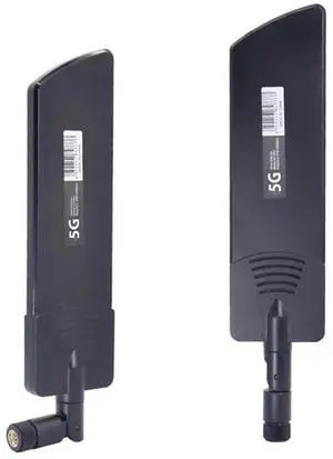 For 2PCS 5G/3G/4G/GSM Full Band Glue Stick Omni Wireless Smart Meter Router Module Gain 40DBi Antenna, Black SMA Male