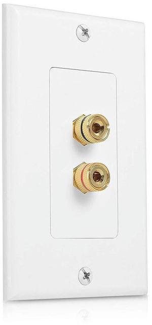 For 2 Posts Speaker Wall Plate Home Theater Wall Plate Audio Panel for 1 Speakers
