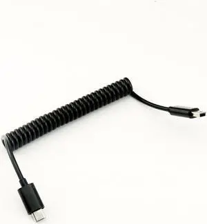 FOR 2pcs Micro USB B 5 Pin Male To Mini USB B 5 Pin Male Spiral Coiled Adapter Cable 3FT