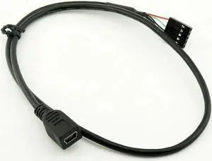 FOR 1pcs 50cm Mini USB 5 Pin Female to Dupont 5Pin Female Header PCB Motherboard Adapter Cable