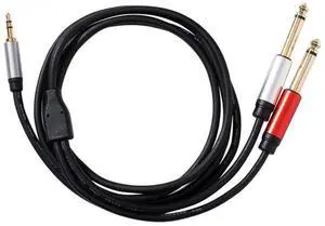 For Audio Cable 3.5mm to Double 6.35mm Aux Cable Mono 6.5 to 3.5 Male for Mixer Amplifier Speaker 3.5mm Jack Splitter Cable