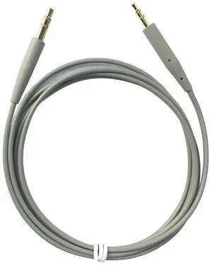 For QC35 Headphone Cable QC25 QC35 II QC45 Soundtrue Audio Cable 3.5 to 2.5 Portable Pair Recording Cable,Gray