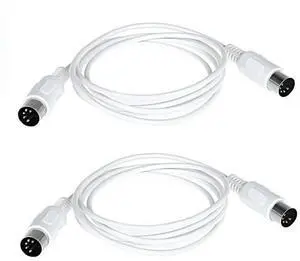 For 2Pcs MIDI Extension Cable 5 Pin Male to 5 Pin Male Electric Piano Keyboard Instrument PC Cable, 1.5M For 2Pcs MIDI Extension Cable 5 Pin Male to 5 Pin Male Electric Piano Keyboard Instrument PC Cable, 1.5M