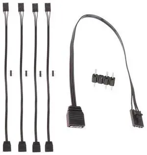 For 5Pcs for 4PIN RGB to Standard ARGB 3-Pin 5V Adapter Connector RGB Cable 25cm