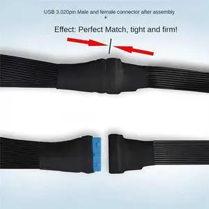 For Motherboard USB 3.0 19PIN Header 1to2 Extension Splitter Cable 19Pin 20Pin Internal Extension Header Adapter Cable 15cm