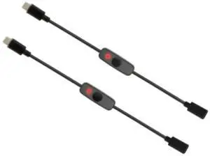 For Power USB Type C with Indicator Light Male to Female USB-C Extension Cable for 4B 2 Pcs For Power USB Type C with Indicator Light Male to Female USB-C Extension Cable for 4B 2 Pcs