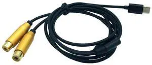 For Dual Rca Female To Type-C Usb C Signal Video Av Audio Cable Connector Lead Cord