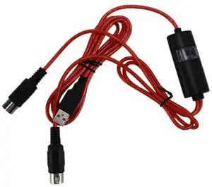For 5-Pin Midi To USB In-Out Cable Adapter Converter For Laptop To Music Piano Keyboard