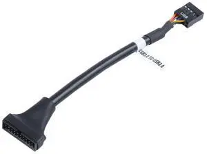 For 15cm USB 3.0 20 Pin Header Male to USB 2.0 9 Pin Female Adapter Cable