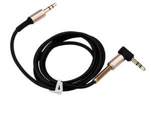 For 3.5mm Jack Elbow Male to Male Stereo Headphone Car Aux Audio Extension Cable (Black)