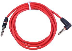 For 3.5mm 1/8 inch Male to Male 4 Pole Car AUX Audio Cord Cable Record Headphone RED