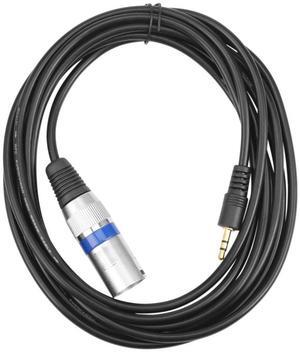 For 3m 3.5mm Stereo Jack Plug To 3 Pin XLR Male Cable Microphone Audio Record