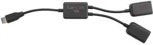 For Type C OTG USB Male to Dual 2.0 Female OTG Charge 2 Port HUB Cable Y Splitter