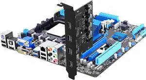 4Port USB-C PCIE Expansion Card, 10Gbps High Speed Transmission Stable Power USB 3.2 Front Expansion Card, 4 External USB3.2 Ports