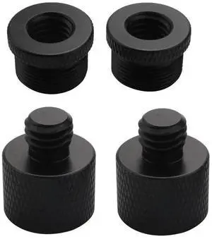 For 4 Pcs Mic Thread Adapter 5/8 Female to 3/8 Male and 3/8 Female to 5/8 Male Screw Adapter Thread for Mic Stand Mount