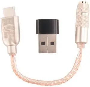 For Type-C to 3.5 Jack ALC5686 Chip HiFi Digital Audio Decoding DAC Sound Card Earphone Audio Cable(USB header)