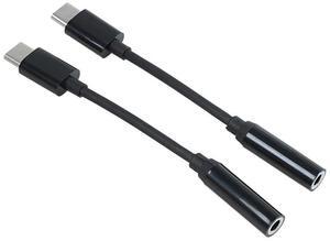 For 2 Pack USB C to 3.5mm Headphone Jack Adapter, Type C Male to 3.5mm Female AUX Jack Stereo Earphone Converter, Compatible for Mot