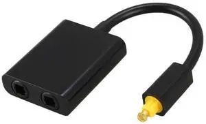 For Digital SPDIF Optical Audio Splitter 2 Way Splitter Adapter 1 Input 2 Output SPDIF Optical Cable Splitter Hub