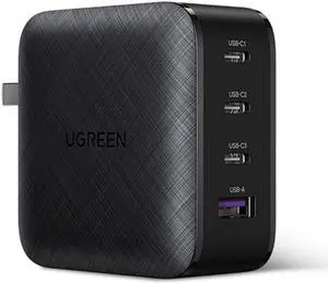 USB C Charger, 65W 4 Port GaN PD 3.0 Fast Wall Charger for MacBook Air, iPhone 12/12 Pro/Max/12 Mini, iPad Pro, Galaxy S21/S20/Note 20, Switch and More
