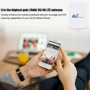 For 4G LTE Antenna 3G 4G Panel Antenna with SMA TS9 CRC9 Connector 2M Cable for E8372 E3372 B315 Router USB Modem,TS9