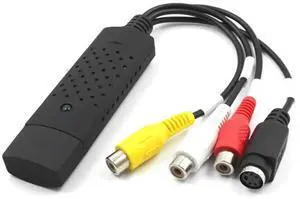 For USB Video Capture Card, Audio Video Converter Grabber for RCA to USB Convert VHS Mini DV VCR Hi8 DVD to Digital