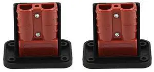 For 2Pc 50A for Plug Connector Flush Mount Bracket Panel Cover for Caravan Boat Truck Cable Connectors Plug