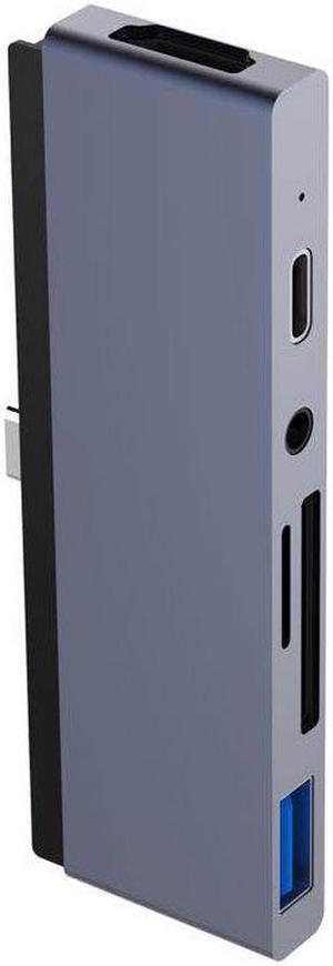 Aluminum Type-C Mobile Pro Hub Adapter with USB-C PD Charging, 4K HDMI, USB 3.0 & 3.5mm Headphone Jack, PD Charging,SD/Micro Card Reader - For 2020/2018 iPad Pro, Microsoft Surface Go