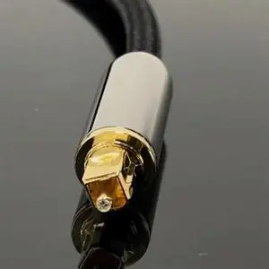 For Optical Fiber Cable Splitter 2 in 1 Converter for HDTV DVD Digital TV Sound Amplifier, Gold Plated Port