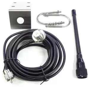 For VHF Marine Antenna 156-163Mhz Rubber Waterproof Mast Aerial with 5M RG-58 Cable for Boat Sailboat Yacht