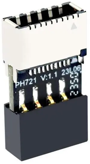 For Motherboard USB2.0 9Pin to TYPE-E Female Adapter Chassis TYPE-C Socket 9-Pin USB 2.0 Extender Card