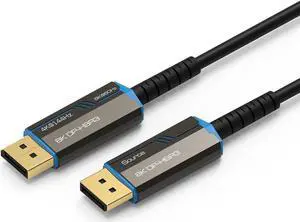 DisplayPort 1.4 Fiber Optic Cable -  16 feet | 32.4Gbps, 8K@30Hz, 5K@60Hz, 4K@120Hz, Fiber Optic, AOC - SlimRun AV Series