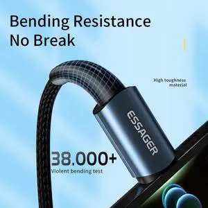 USB C to USB C Cable, 100W [1-Pack 3.3ft] PD 5A Fast Charging Type C to Type C Cable, Nylon Braided USB-C Cord Phone Charger for Samsung S22 Note 20 iPad Pro MacBook Tablets LG Google etc - Blue