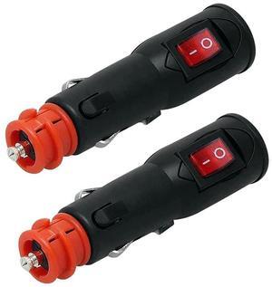 For 2 PCS Power Adapter Connector 12V Car Plug with Fuse and 20mm Cig 12mm DIN for Euro Vehicle Electrical Socket