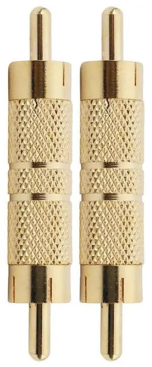 For Professional RCA Male to Male RCA Coupler Adapter Converter Connector Gold Plated (2 Pack)