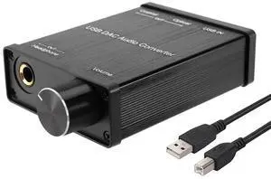 For USB to Coaxial S/PDIF Optical 3.5mm/6.3mm Headphone Converter USB DAC Digital to Analog Audio Converter for XP
