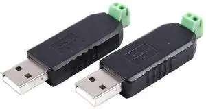 For 2x PC USB to RS485 RS-485 interface converter Serial adapter compatible + PLC