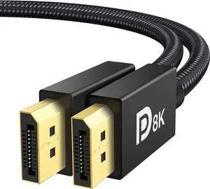 DisplayPort Cable 3.3FT, Ultra Slim & Thin 8K 4K Display Port 1.4 Cable(DP Cable) Support 8K@60Hz, 4K@144Hz 32.4Gbps for Laptop,PC,Monitor