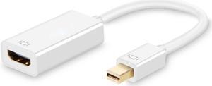 4K Mini DisplayPort to HDMI Adapter Mini DP(Thunderbolt Port Compatible) to HDMI AV HDTV Male to Female Adaptor for Mac Book Imac, - White