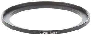 For Parts 72mm to 82mm Lens Filter Step Up Ring Adapter Black