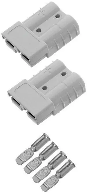 For 2 Pieces of Quick Connect Plug 175A 600V Quick Connector Power Plug Winch Connection Grey for Maximum 1AWG Wire