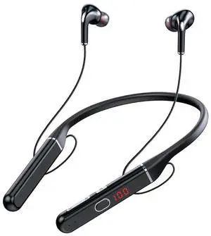 For Neck Headphones Wireless V5.0 Headphones Binaural Neck Type U Headphones LED Power Display Headphones