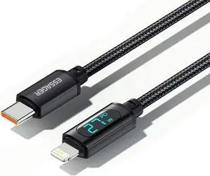 PD29W USB C to Lightning Cable with LED Display (3.3ft,1-Pack), MFi Certified Cable for iPhone 14 13 Pro 12 Pro Max 12 11 X XS, AirPods Pro, Supports Power Delivery