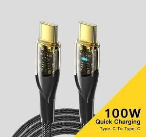 100W USB C Cable, E-Mark 5A PD Type-C Fast Charging 480Mbps Nylon Braided Laptop Data Cord for MacBook Pro Air iPad Samsung Galaxy Pixel LG PS5 and More, 3.3ft 1-Pack