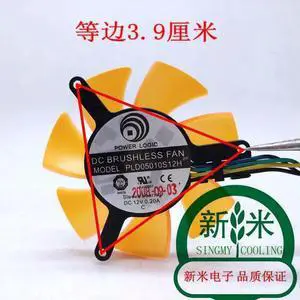 FOR PLD05010S12H DC2V 0.20A Pitch 39MM for 8500GT 8600GT 9400GT 9500GT GT210 Graphics card cooling fan