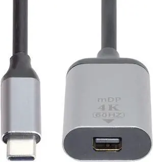 4K 2K 60hz USB-C Type C Male to Mini DP Displayport Female Cable Adapter for Tablet & Phone & Laptop